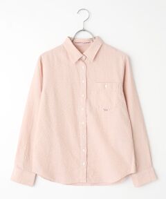 Mademoiselle NON NON / マドモアゼルノンノン シャツ・ブラウス | シャーリングツイル 長袖シャツ