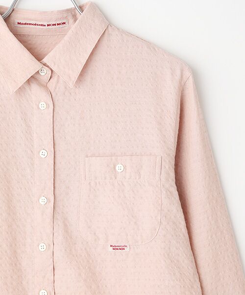 Mademoiselle NON NON / マドモアゼルノンノン シャツ・ブラウス | シャーリングツイル 長袖シャツ | 詳細2