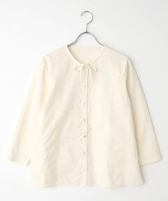 美品 マドモアゼルノンノン 人気 リネン 柄 プリント ブラウス ホワイト 38 美品 マドモアゼルノンノン 人気 リネン 柄 プリント ブラウス