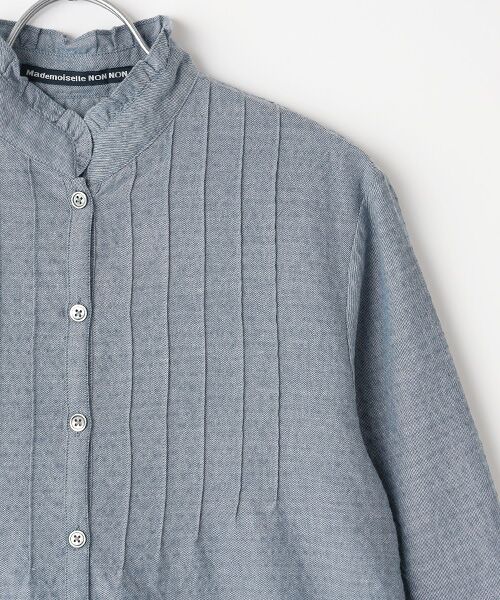 Mademoiselle NON NON / マドモアゼルノンノン シャツ・ブラウス | シャーリングツイル チュニックブラウス | 詳細3