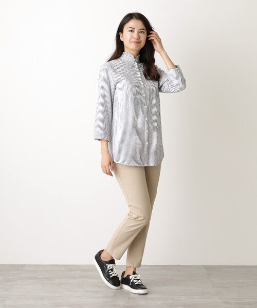 Mademoiselle NON NON / マドモアゼルノンノン シャツ・ブラウス | シャーリングツイル チュニックブラウス | 詳細12