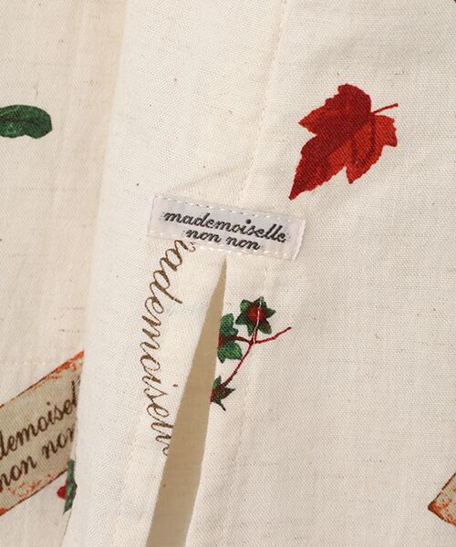 Mademoiselle NON NON / マドモアゼルノンノン シャツ・ブラウス | 綿麻ダンガリー メープル＆ナッツプリントシャツ | 詳細2