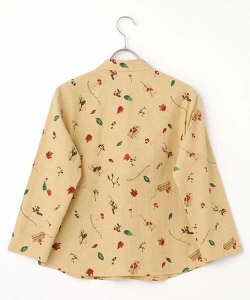 Mademoiselle NON NON / マドモアゼルノンノン シャツ・ブラウス | 綿麻ダンガリー メープル＆ナッツプリントシャツ | 詳細3