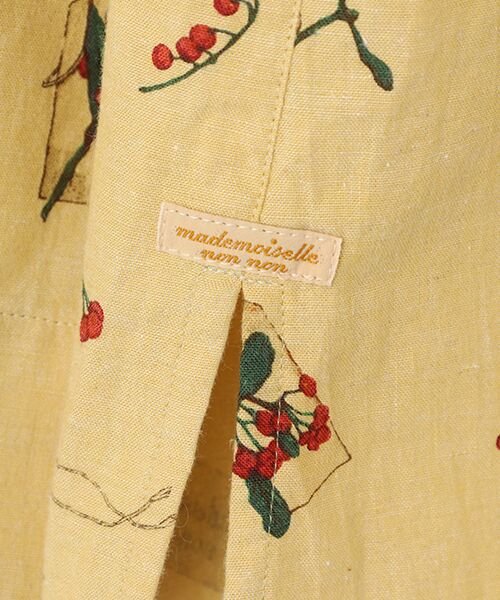 Mademoiselle NON NON / マドモアゼルノンノン シャツ・ブラウス | 綿麻ダンガリー メープル＆ナッツプリントシャツ | 詳細7