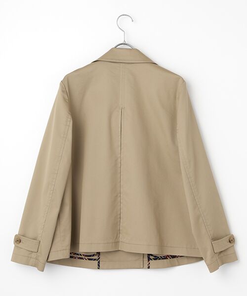 Mademoiselle NON NON / マドモアゼルノンノン トレンチコート | ライトチノストレッチ液アン加工 ショートトレンチコート | 詳細1