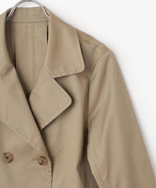 Mademoiselle NON NON / マドモアゼルノンノン トレンチコート | ライトチノストレッチ液アン加工 ショートトレンチコート | 詳細2