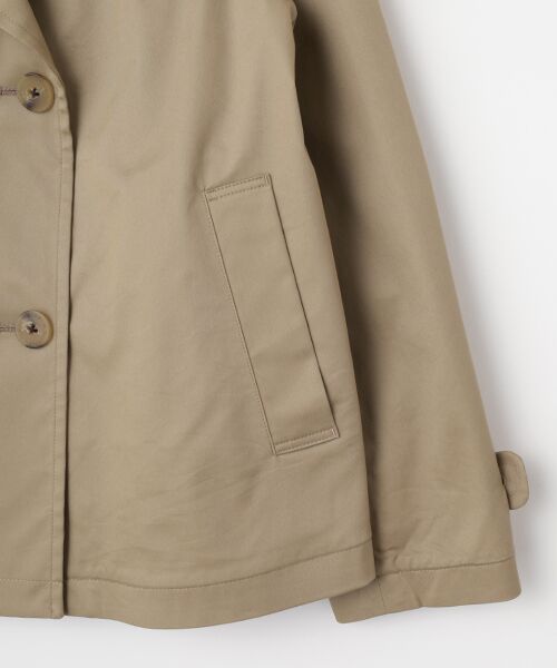 Mademoiselle NON NON / マドモアゼルノンノン トレンチコート | ライトチノストレッチ液アン加工 ショートトレンチコート | 詳細3