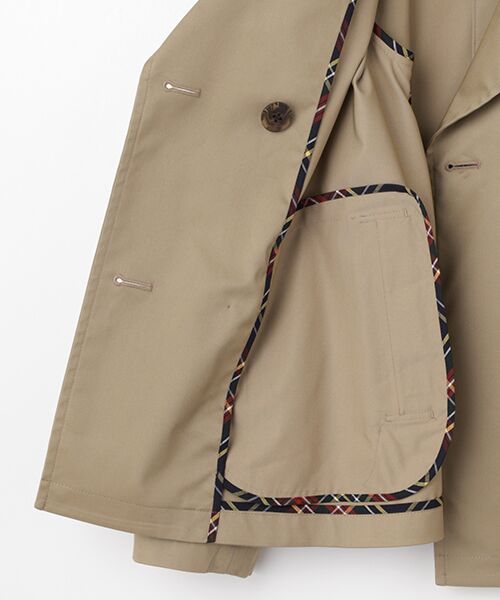 Mademoiselle NON NON / マドモアゼルノンノン トレンチコート | ライトチノストレッチ液アン加工 ショートトレンチコート | 詳細4