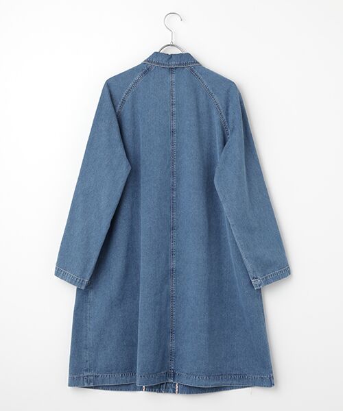 Mademoiselle NON NON / マドモアゼルノンノン ステンカラーコート | 超長綿高密度デニムステンカラーコート | 詳細1