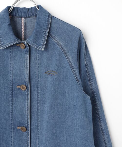 Mademoiselle NON NON / マドモアゼルノンノン ステンカラーコート | 超長綿高密度デニムステンカラーコート | 詳細2