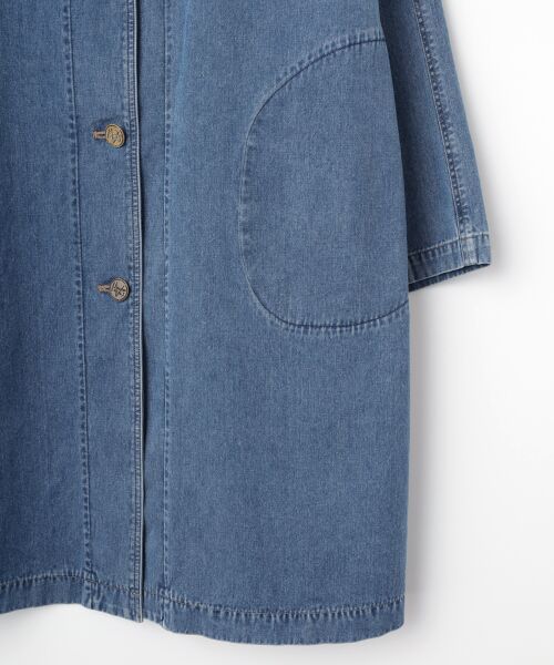 Mademoiselle NON NON / マドモアゼルノンノン ステンカラーコート | 超長綿高密度デニムステンカラーコート | 詳細3