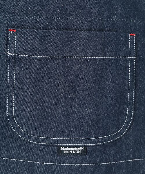 Mademoiselle NON NON / マドモアゼルノンノン ブルゾン | ヒッコリーストライプ ステンカラーブルゾン | 詳細2