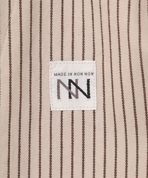 Mademoiselle NON NON / マドモアゼルノンノン ブルゾン | ヒッコリーストライプ ステンカラーブルゾン | 詳細7