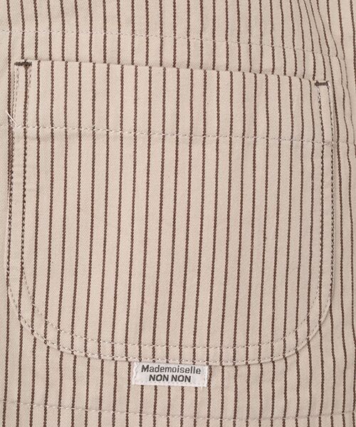 Mademoiselle NON NON / マドモアゼルノンノン ブルゾン | ヒッコリーストライプ ステンカラーブルゾン | 詳細8