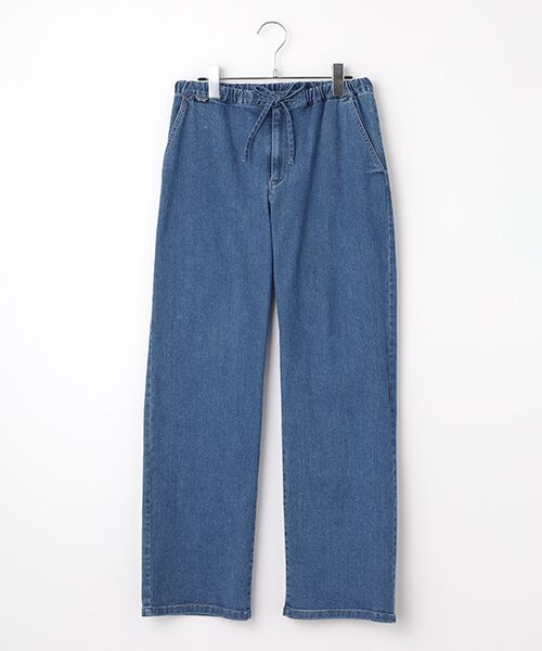 スーパーパウダータッチストレッチ ウエストゴムデニムパンツ