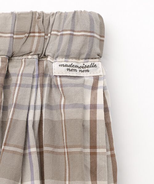 Mademoiselle NON NON / マドモアゼルノンノン ロング・マキシ丈スカート | オーガニックブロードチェック 車ひだタックスカート | 詳細2