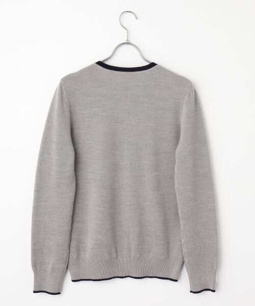 Mademoiselle NON NON / マドモアゼルノンノン カーディガン・ボレロ | コットンウールプレーティング天竺 クルーネックカーディガン | 詳細1