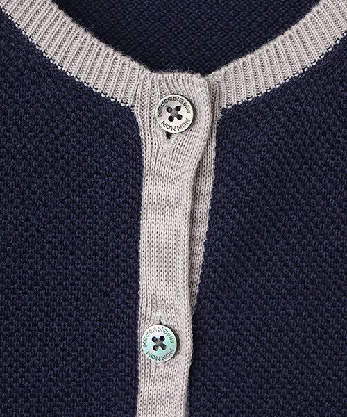 Mademoiselle NON NON / マドモアゼルノンノン カーディガン・ボレロ | コットンウールプレーティング天竺 クルーネックカーディガン | 詳細6