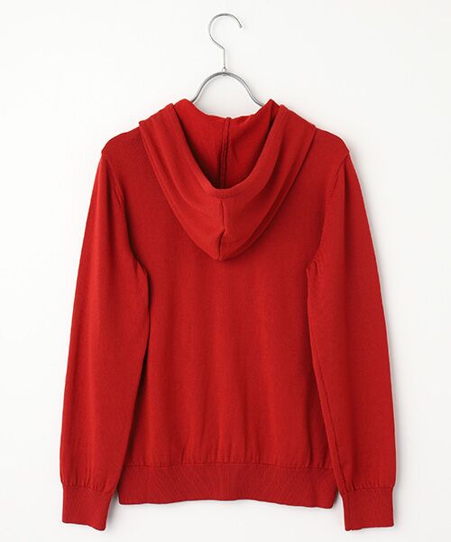 Mademoiselle NON NON / マドモアゼルノンノン ニット・セーター | コットンウールプレーティング天竺 フード付きニットパーカー | 詳細3