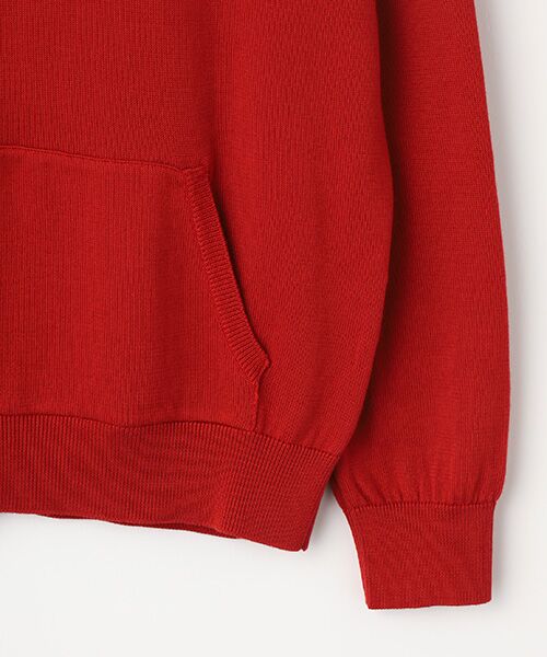 Mademoiselle NON NON / マドモアゼルノンノン ニット・セーター | コットンウールプレーティング天竺 フード付きニットパーカー | 詳細5