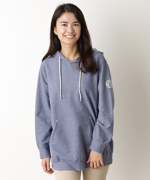 Mademoiselle NON NON / マドモアゼルノンノン パーカー | デニムライクストレッチカルゼ フード付きパーカー | 詳細3