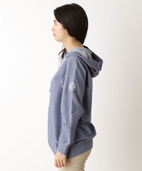 Mademoiselle NON NON / マドモアゼルノンノン パーカー | デニムライクストレッチカルゼ フード付きパーカー | 詳細4