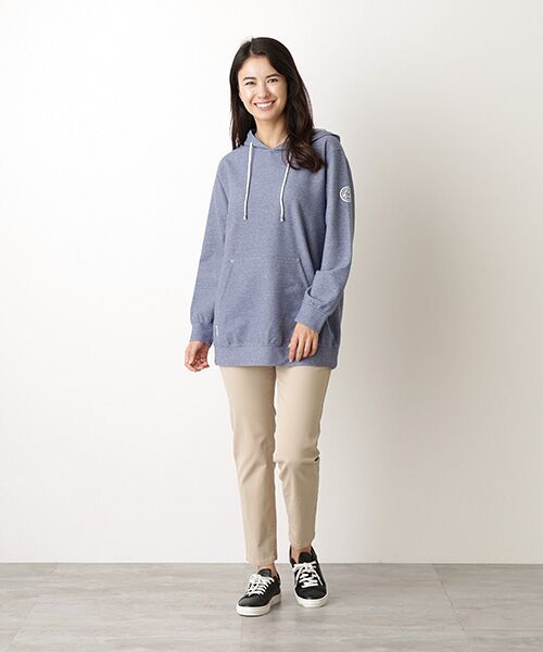 Mademoiselle NON NON / マドモアゼルノンノン パーカー | デニムライクストレッチカルゼ フード付きパーカー | 詳細6