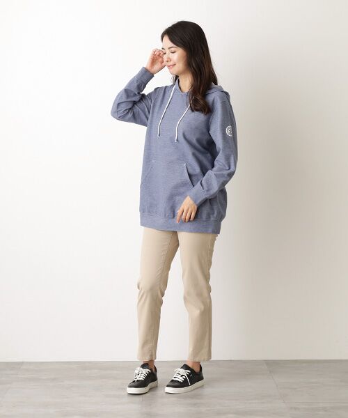 Mademoiselle NON NON / マドモアゼルノンノン パーカー | デニムライクストレッチカルゼ フード付きパーカー | 詳細7