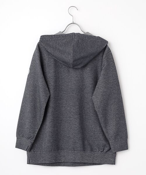 Mademoiselle NON NON / マドモアゼルノンノン パーカー | デニムライクストレッチカルゼ フード付きパーカー | 詳細8