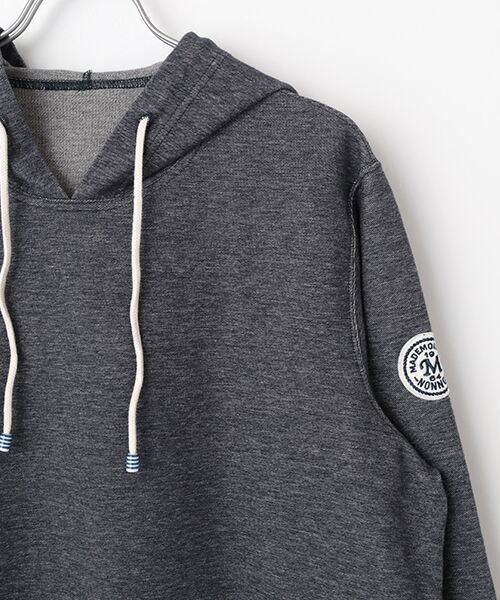 Mademoiselle NON NON / マドモアゼルノンノン パーカー | デニムライクストレッチカルゼ フード付きパーカー | 詳細9