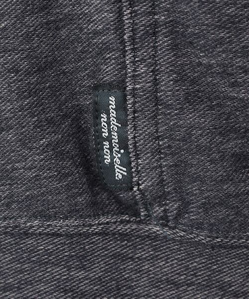 Mademoiselle NON NON / マドモアゼルノンノン パーカー | デニムライクストレッチカルゼ フード付きパーカー | 詳細12