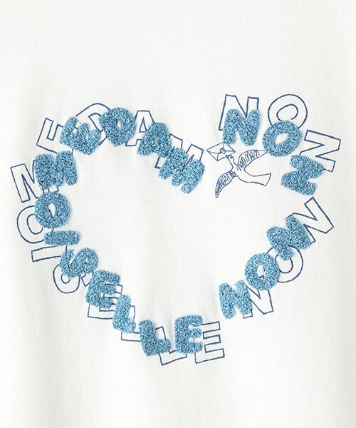 Mademoiselle NON NON / マドモアゼルノンノン Tシャツ | 甘撚りコンパクトヤーン ハートロゴTシャツ | 詳細1