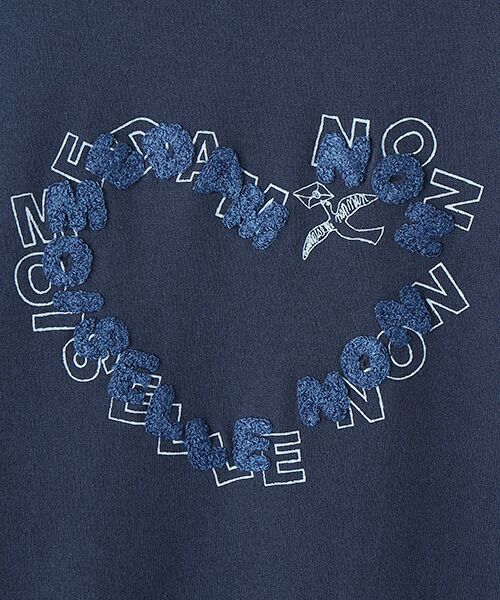 Mademoiselle NON NON / マドモアゼルノンノン Tシャツ | 甘撚りコンパクトヤーン ハートロゴTシャツ | 詳細7