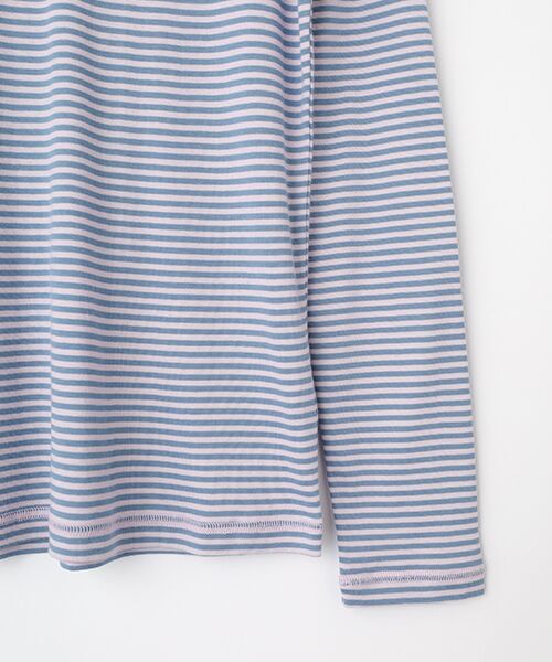 Mademoiselle NON NON / マドモアゼルノンノン カットソー | オーガニック甘撚りフライス 無地&ボーダーハイネックカットソー | 詳細8