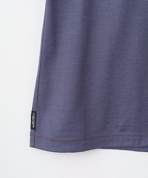 Mademoiselle NON NON / マドモアゼルノンノン カットソー | ウォッシャブルウールアロマ天竺 2重衿ハイネックTシャツ | 詳細3