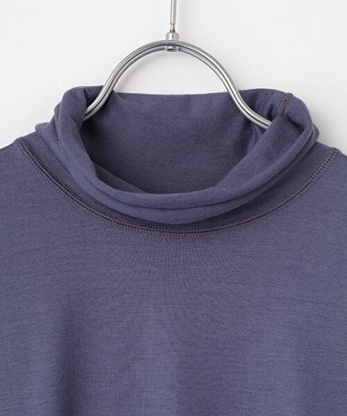 Mademoiselle NON NON / マドモアゼルノンノン カットソー | ウォッシャブルウールアロマ天竺 2重衿ハイネックTシャツ | 詳細4