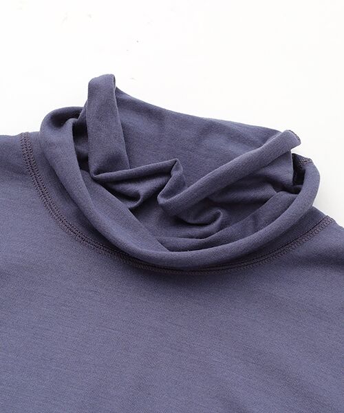 Mademoiselle NON NON / マドモアゼルノンノン カットソー | ウォッシャブルウールアロマ天竺 2重衿ハイネックTシャツ | 詳細5