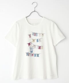 マドモアゼルノンノン　カットソーTシャツ　ランドリーベアプリント マドモアゼルノンノン カットソーTシャツ ランドリーベアプリント