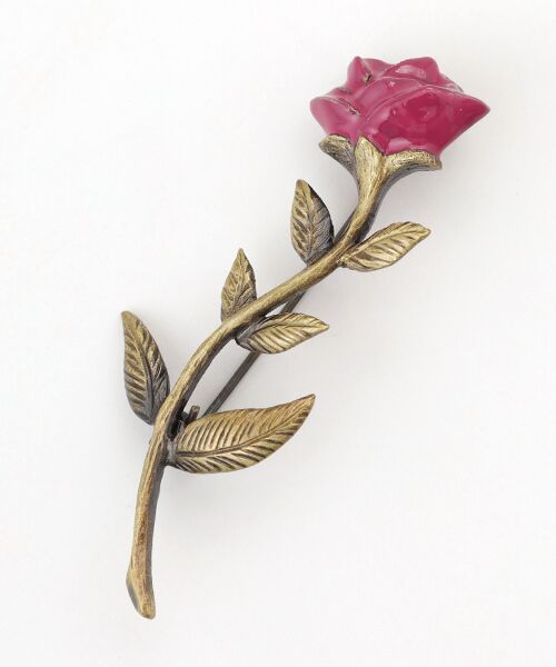 ブローチ Antique Pt700/K18WG(留具）サファイヤ ダイヤモンドブローチ