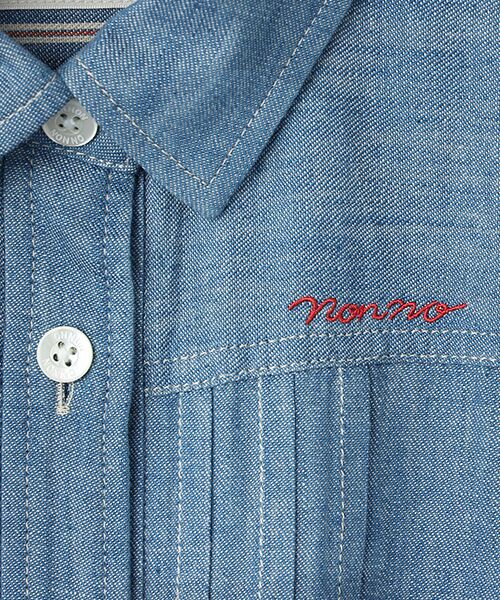 Mademoiselle NON NON / マドモアゼルノンノン ロング・マキシ丈ワンピース | コットンツイルセルビッチ シャツカラーワンピース | 詳細1