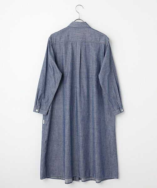 Mademoiselle NON NON / マドモアゼルノンノン ロング・マキシ丈ワンピース | コットンツイルセルビッチ シャツカラーワンピース | 詳細2