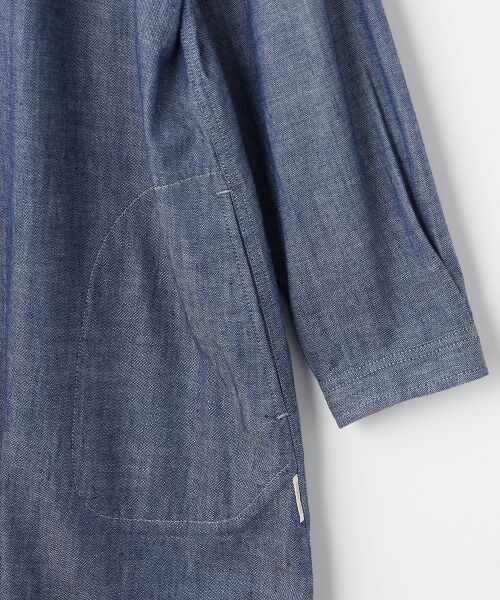 Mademoiselle NON NON / マドモアゼルノンノン ロング・マキシ丈ワンピース | コットンツイルセルビッチ シャツカラーワンピース | 詳細5