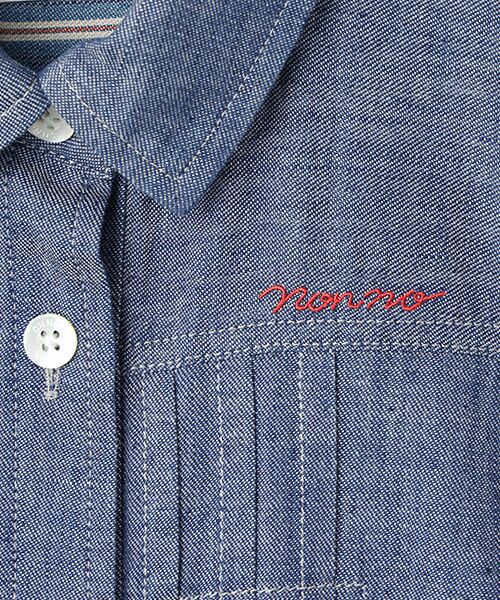 Mademoiselle NON NON / マドモアゼルノンノン ロング・マキシ丈ワンピース | コットンツイルセルビッチ シャツカラーワンピース | 詳細7