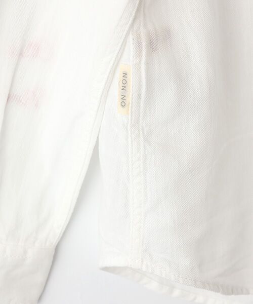 Mademoiselle NON NON / マドモアゼルノンノン シャツ・ブラウス | コットンツイルセルビッチ 飛び柄刺繍入りダンガリーシャツ | 詳細4