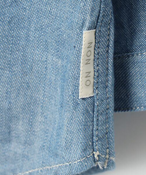 Mademoiselle NON NON / マドモアゼルノンノン シャツ・ブラウス | コットンツイルセルビッチ バンドカラーオーバーシャツ | 詳細4