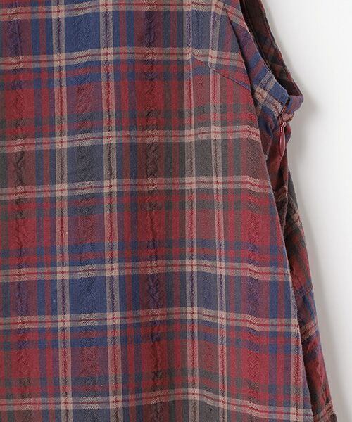 Mademoiselle NON NON / マドモアゼルノンノン ロング・マキシ丈ワンピース | コットンドビーチェックワッシャー バックリボンジャンパースカート | 詳細3