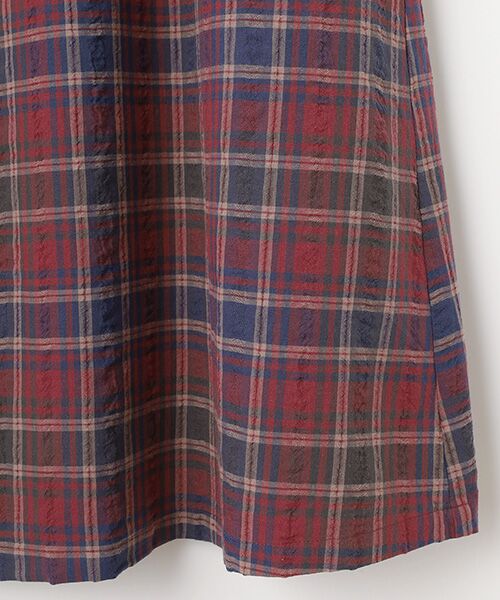 Mademoiselle NON NON / マドモアゼルノンノン ロング・マキシ丈ワンピース | コットンドビーチェックワッシャー バックリボンジャンパースカート | 詳細4