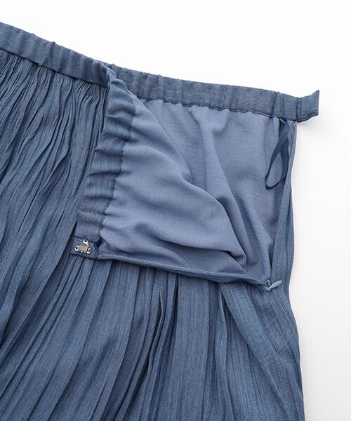 Mademoiselle NON NON / マドモアゼルノンノン ロング・マキシ丈スカート | エステル杢調 ランダムプリーツロングティアードスカート | 詳細10