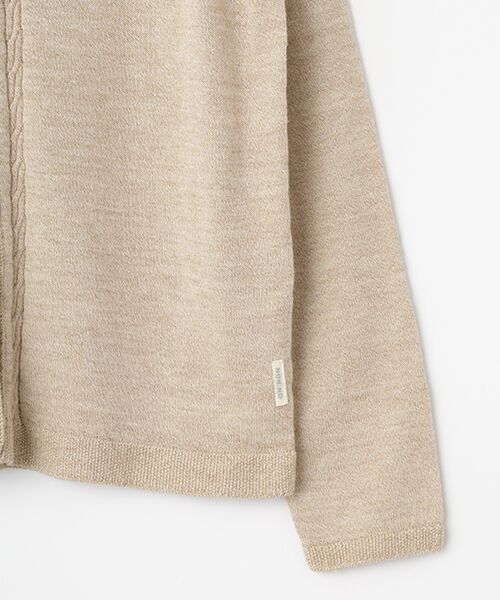 Mademoiselle NON NON / マドモアゼルノンノン カーディガン・ボレロ | メランジ綿ウール クルーネックカーディガン | 詳細3