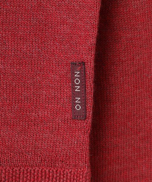 Mademoiselle NON NON / マドモアゼルノンノン カーディガン・ボレロ | メランジ綿ウール クルーネックカーディガン | 詳細7